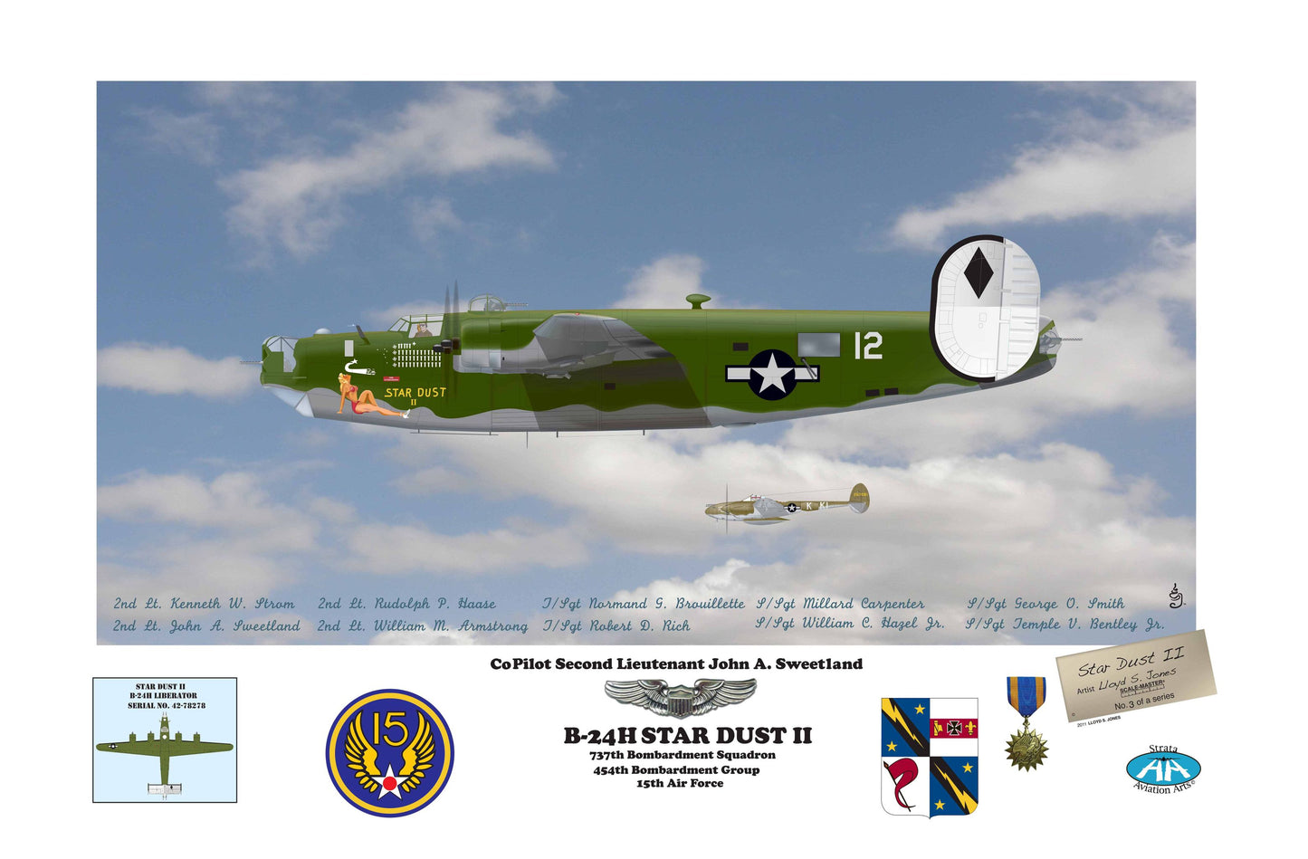 B-24G Star Dust II With Crew Names
